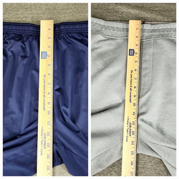 2 Pair Under Armour Shorts sz XL Men Loose Fit Blue White Freedom Spellout 9-10" - Picture 6 of 12